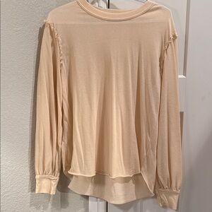 LA MIEL Soft Beige Long Sleeve Top